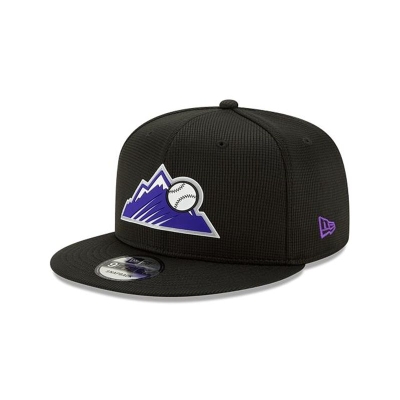 Colorado Rockies Gorra | New Era MLB Clubhouse Collection 9fifty Snapback Cap Mexico - Negros